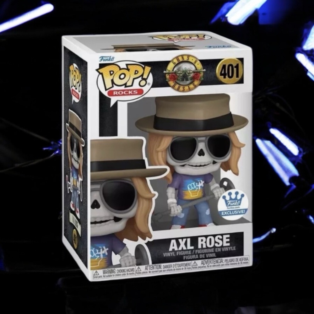 Funko POP Rocks Guns N Roses Axl Rose Skeleton Exclusive Figure NWT